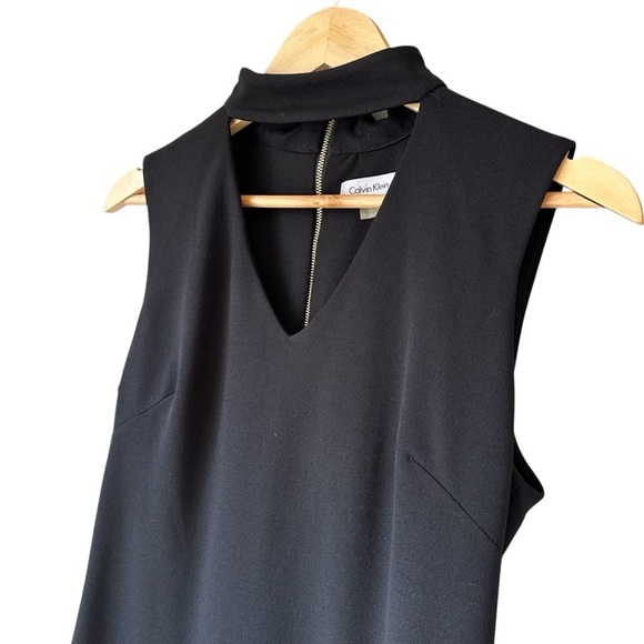 Calvin Klein Black Keyhole Sleeveless Sheath Dress, 8 - Picture 5 of 12